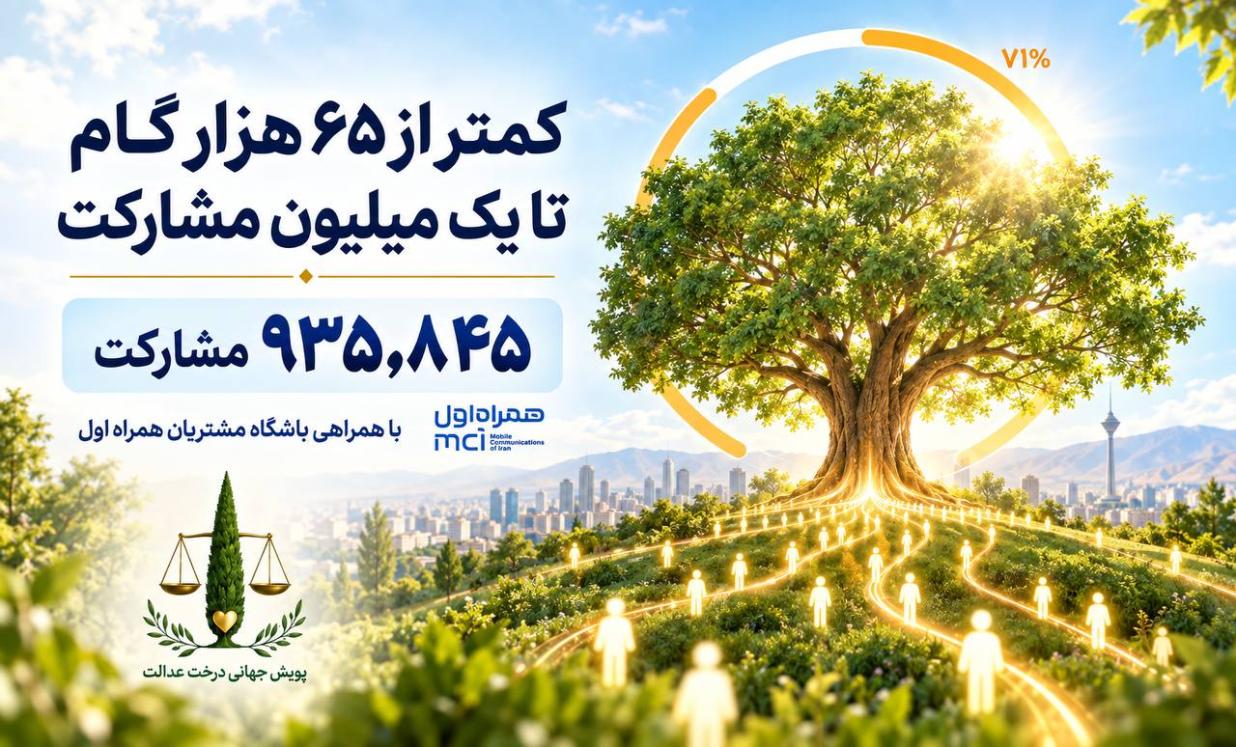 کمتر از 65 هزار گام تا یک میلیون؛ درخت عدالت در آستانه حرکتی میلیونی